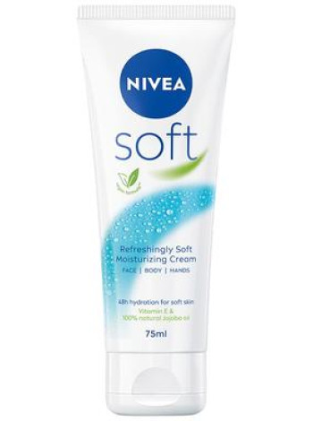 Мягкий увлажняющий крем NIVEA Soft 75мл 