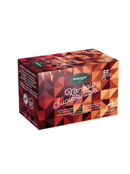 Чай в пакетиках Nordqvist Karpalo-Suolakinuski 20 x 1,75 г гибискус, ройбуш, клюква и соленая карамель