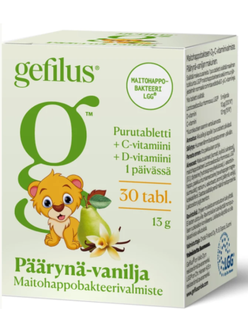Молочнокислые бактерии GEFILUS + D PÄÄRYNÄ-VANILJA 30 шт груша - ваниль