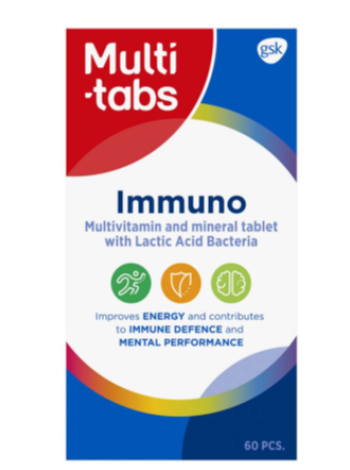  Мультивитамины Multi-Tabs Immuno + молочнокислые бактерии 60 шт