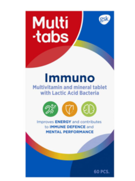 Мультивитамины Multi-Tabs Immuno + молочнокислые бактерии 60 шт
