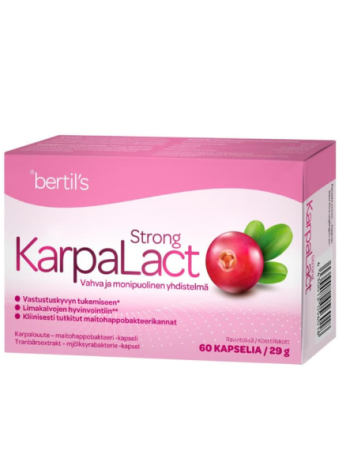 Молочнокислые бактерии с экстрактом клюквы KARPALACT STRONG 60 шт 