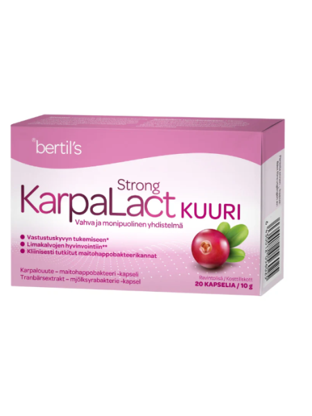 Молочнокислые бактерии с экстракт клюквы KARPALACT STRONG KUURI 20 шт