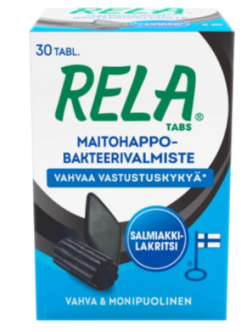 Молочнокислые бактерии Rels Tabs maitohappobakteeri 30 шт лакрица и сальмиак