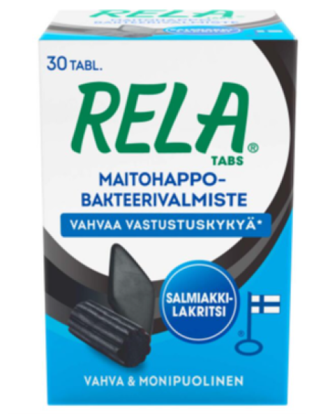 Молочнокислые бактерии Rels Tabs maitohappobakteeri 30 шт лакрица и сальмиак