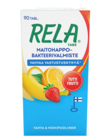 Препарат с молочнокислыми бактериями RELA TABS TUTTI FRUTTI 90 шт 