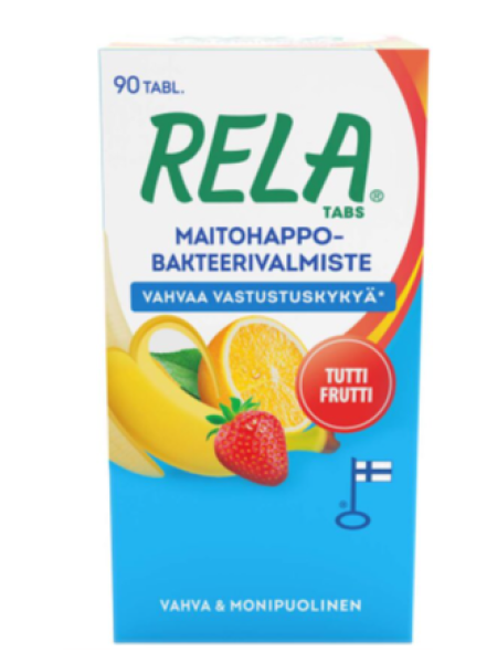 Препарат с молочнокислыми бактериями RELA TABS TUTTI FRUTTI 90 шт 