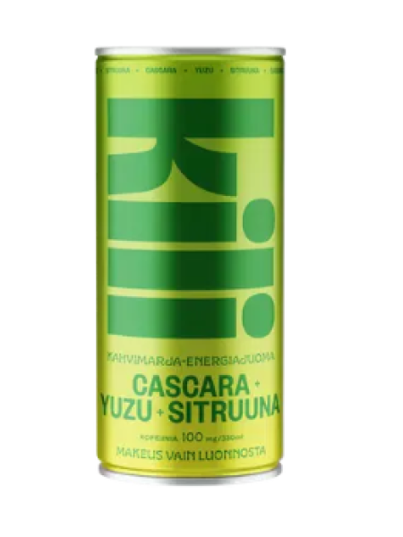 Энергетический напиток Kili Kahvimarja-energiajuoma Cascara + Yuzu + Sitruuna 0,33 л каскара, юдзу и лимон