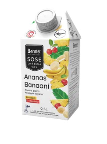 Пюре из ананаса, банана и ацеролы Bonne Ananas banaani sose 0,5 л