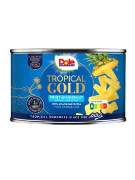 Кусочки ананаса в ананасовом соке Dole Tropical Gold 227/139 г
