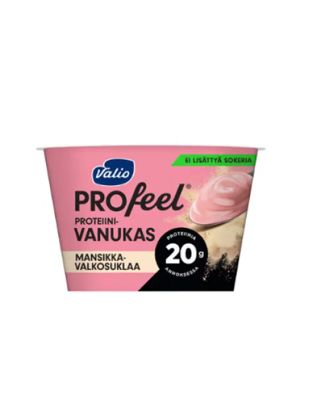 Протеиновый пудинг Valio PROfeel 180 г со вкусом клубники и белого шоколада без лактозы