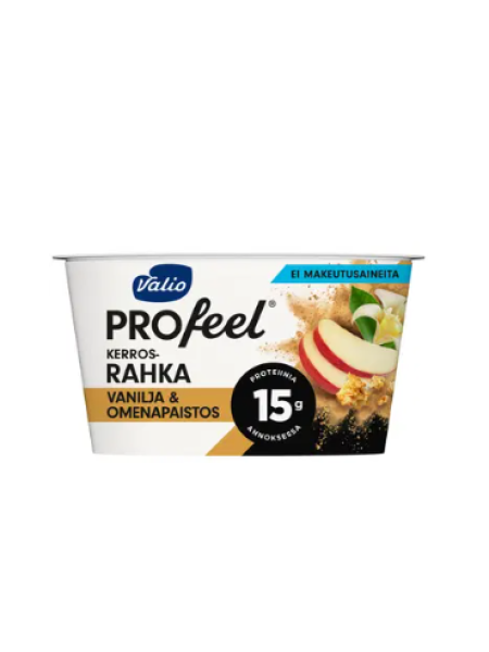 Творог со вкусом ванили и яблочного пирога Valio PROfeel 175 г без лактозы