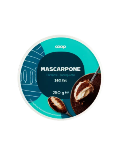 Сливочный сыр маскарпоне Coop mascarpone tuorejuusto 250 г