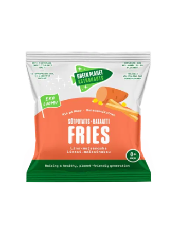 Картофель фри из органического сладкого картофеля с чечевицей и кукурузой Green Planet Astronauts Luomu Bataattifries linssi-maissi-bataattinaksu с 8 месяцев 23 г