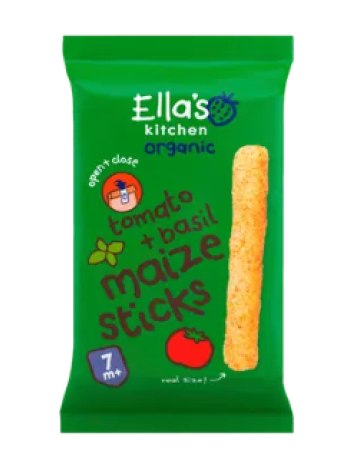 Кукурузные палочки из органических томатов и базилика для малышей Ella's Kitchen с 7 месяцев