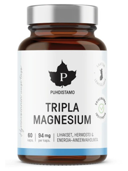 Препарат магния Puhdistamo Tripla Magnesium 60 капсул