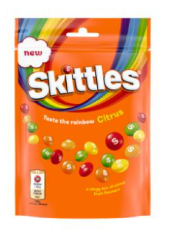 Веганские конфеты со вкусом цитрусовых Skittles 136 г