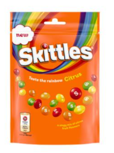 Веганские конфеты со вкусом цитрусовых Skittles 136 г