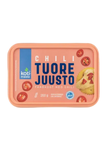 Сливочный сыр с перцем чили Kotimaista Tuorejuusto chili 200 г