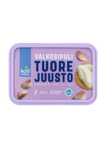Сливочный сыр с чесноком Kotimaista Tuorejuusto valkosipuli 200 г