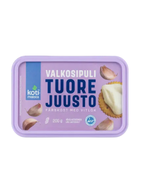 Сливочный сыр с чесноком Kotimaista Tuorejuusto valkosipuli 200 г