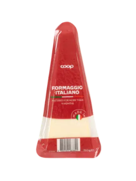Твердый итальянский сыр Coop Formaggio italiano 9 месяцев 150 г