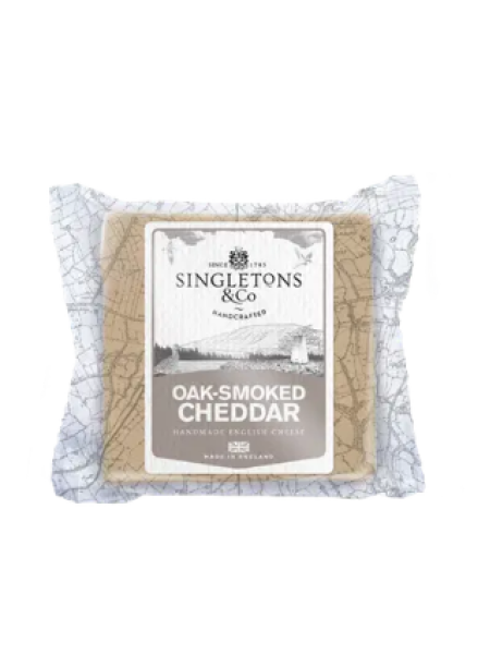 Копченый сыр чеддер на дубовой щепе Singletons & Co Oak Smoked Cheddar 200 г