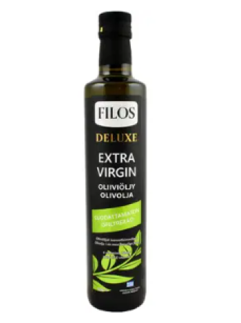 Нефильтрованное оливковое масло первого холодного отжима Filos Deluxe ekstra virgin 500 мл
