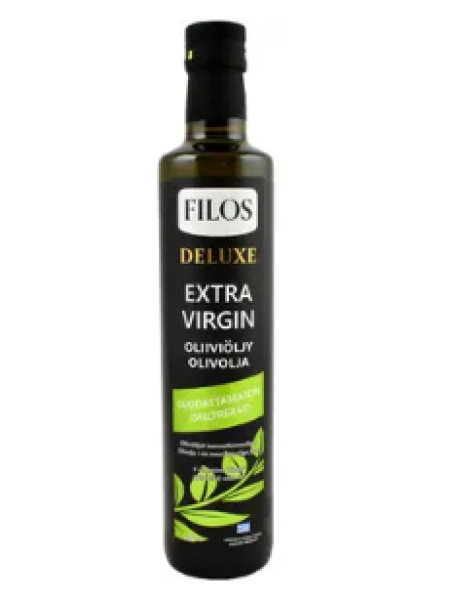 Нефильтрованное оливковое масло первого холодного отжима Filos Deluxe ekstra virgin 500 мл
