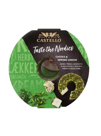 Мягкий сыр Castello ruohosipuli tuorejuusto 125 г с зеленым луком