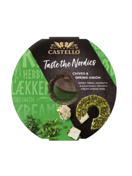 Мягкий сыр Castello ruohosipuli tuorejuusto 125 г с зеленым луком