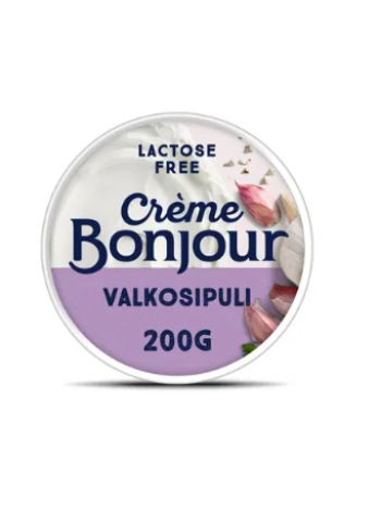 Сливочный сыр с чесноком без лактозы Crème Bonjour Valkosipuli 200г