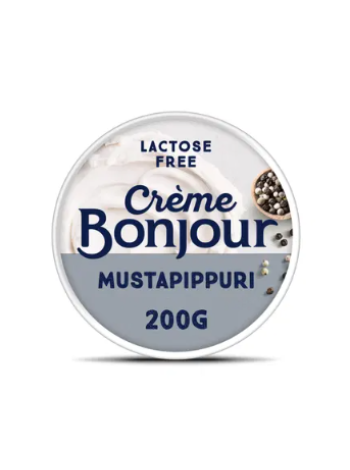 Сыр без лактозы Creme Bonjour Mustapippuri 200г с черным перцем