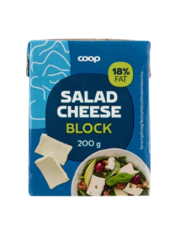 Салатный сыр нарезанный кусочками Coop salaattijuusto pala 200 г