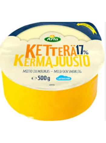 Сыр сливочный Arla Ketterä kermajuusto 17% 500 г без лактозы