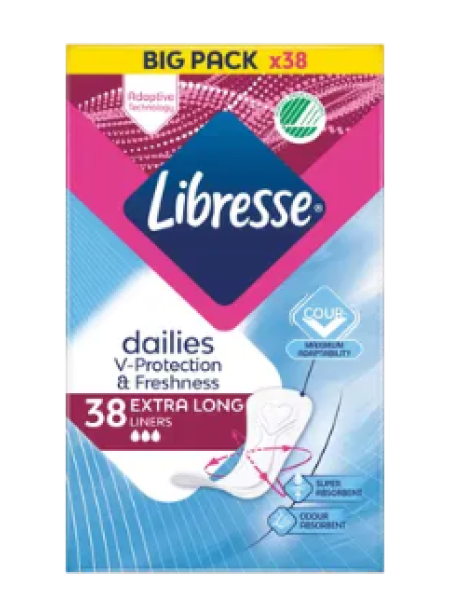 Ежедневные прокладки LIBRESSE Pikkuhousunsuoja XL Big pack 38 шт