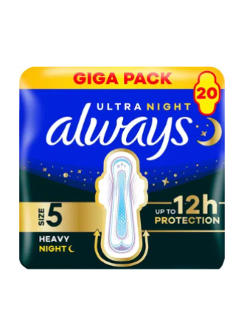 Гигиеническая прокладка с крылышками Always Ultra Secure Night Extra S5 20 шт