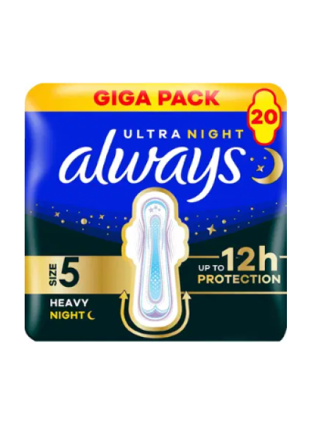 Гигиеническая прокладка с крылышками Always Ultra Secure Night Extra S5 20 шт