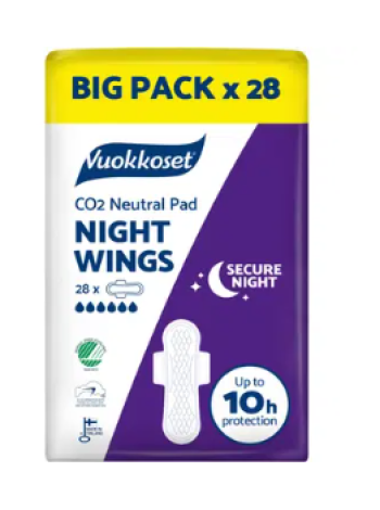Ночные прокладки Vuokkoset Big Pack Night Wings  28 шт