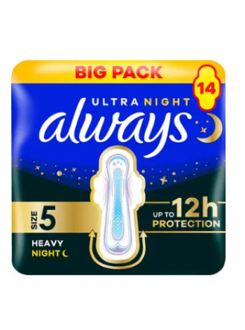 Гигиеническая прокладка с крылышками Always Ultra Secure Night Extra S5 14 шт