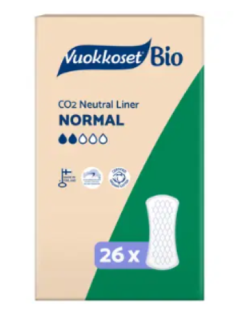 Прокладки гигиенические Vuokkoset Bio Normal 26 шт 