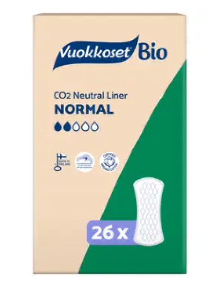 Прокладки гигиенические Vuokkoset Bio Normal 26 шт 