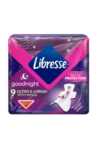 Ночные прокладки с крылышками Libresse Ultra yöside Ultra+ X-Large Night Wings 9 шт