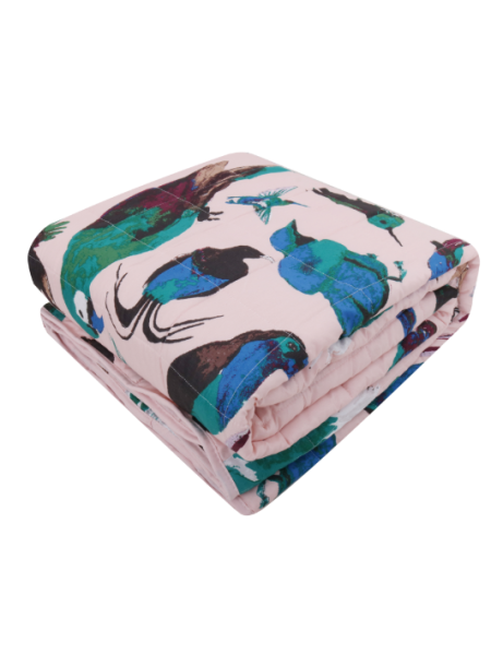 Покрывало на кровать Nordic Tricot Liljankukka 250 x 260 см райские птицы