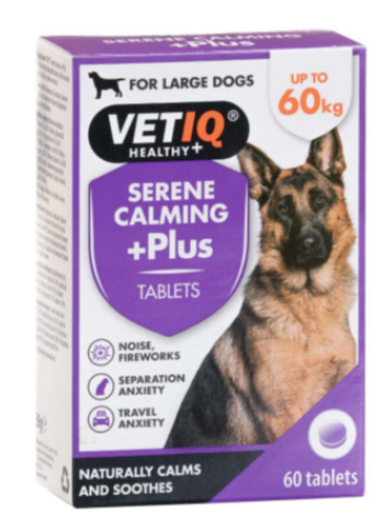 Успокаивающее средство для гиперактивных, агрессивных или нервных собак SERENE CALMING PLUS VET 60 шт