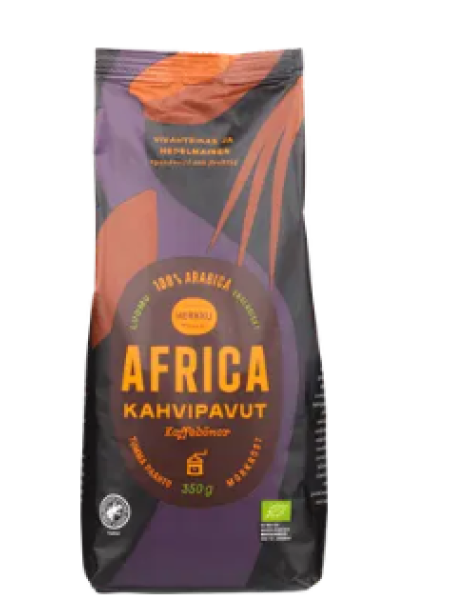 Кофе в зернах органическое Herkku Africa 350 г темная обжарка 