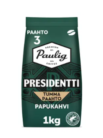 Кофе в зернах Presidentti Tumma Paahto 1 кг