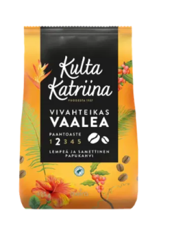 Кофе в зернах светлой обжарки Kulta Katriina Vivahteikas vaalea papukahvi RAC 425 г