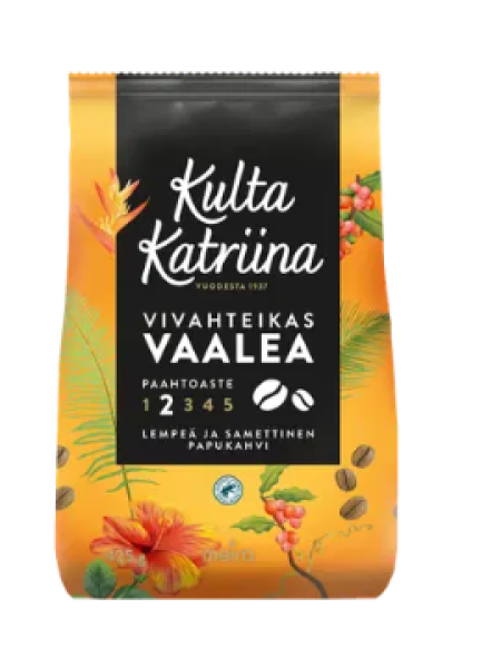 Кофе в зернах светлой обжарки Kulta Katriina Vivahteikas vaalea papukahvi RAC 425 г