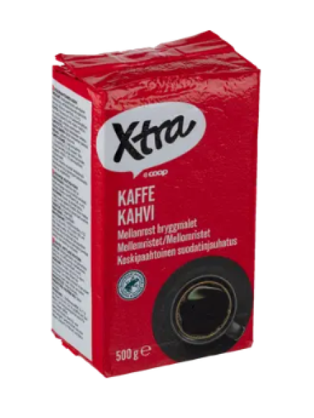 Кофе молотый  средней обжарки Xtra suodatinkahvi keskipaahtoinen 500 г